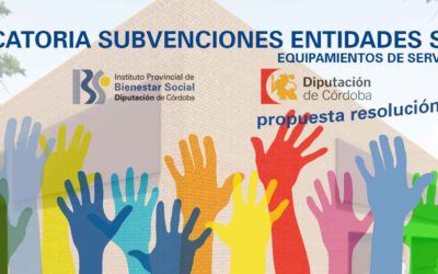 Subvenciones Equipamientos Servicios Sociales – Propuesta Resolución Provisional